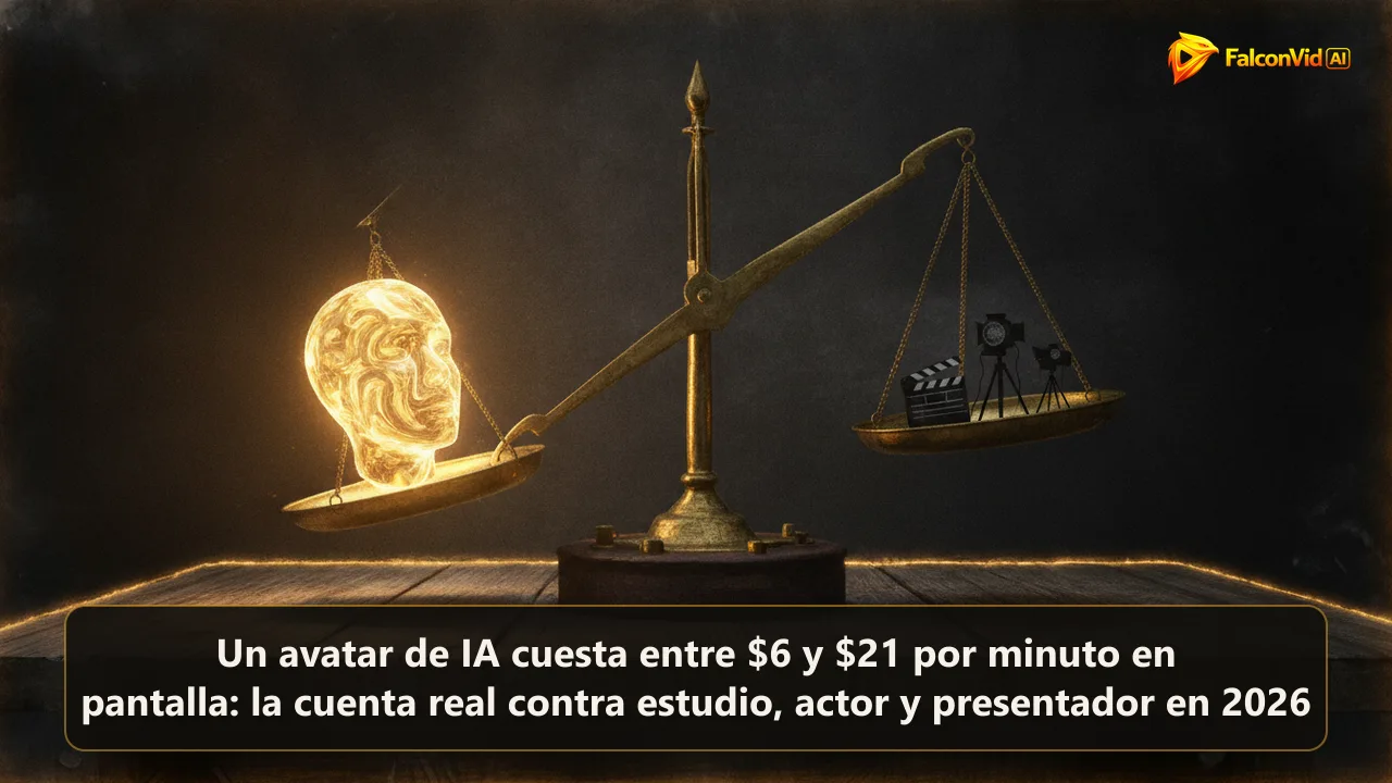 Una balanza de latón con una cabeza dorada encendida en un plato pesando menos que una pila apagada de equipo de estudio en el otro.