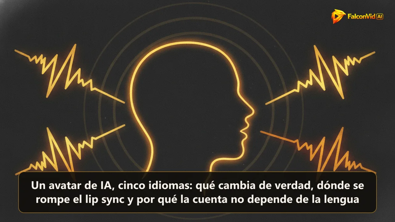 Silueta dorada de una cabeza humana sobre fondo oscuro con cuatro ondas de sonido distintas saliendo de la boca.