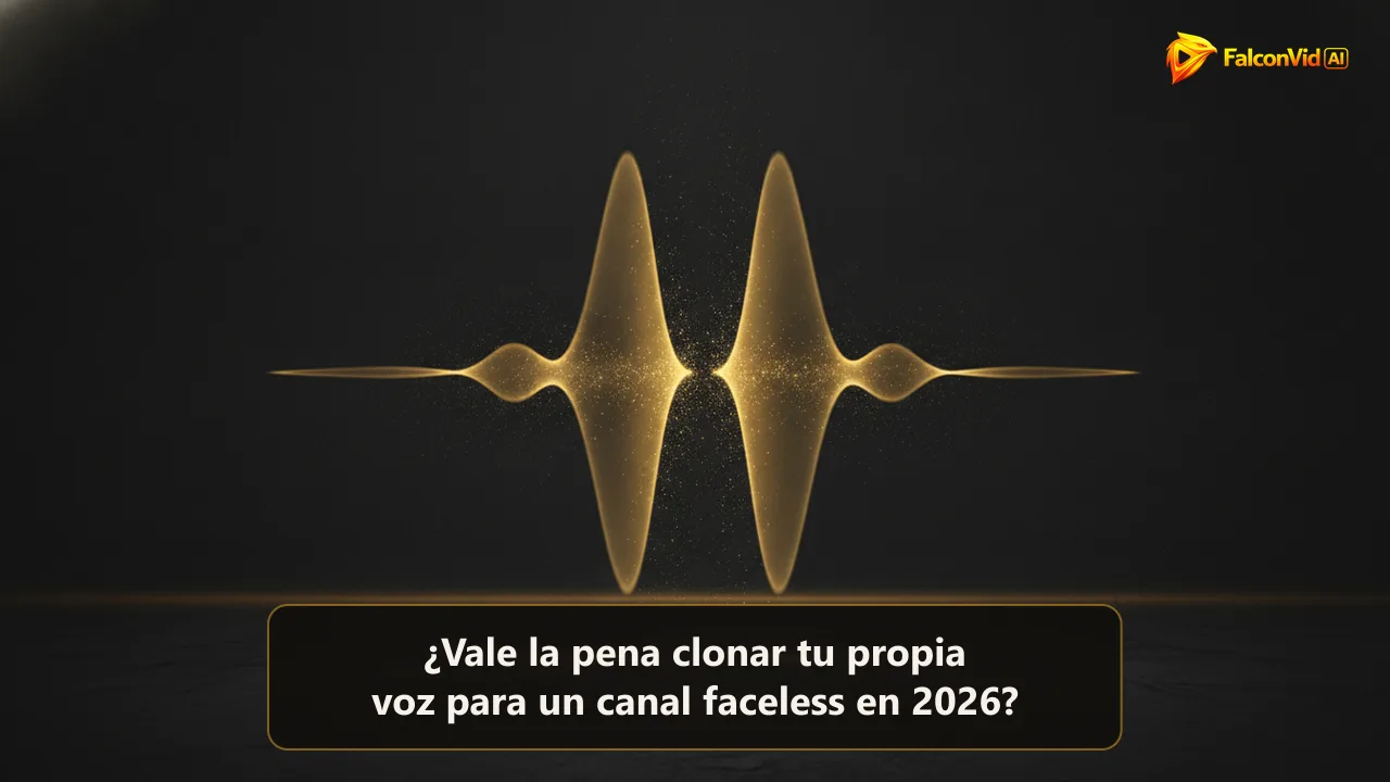 Una onda sonora dorada que sale de una superficie oscura y se divide en dos ondas casi idénticas y reflejadas que se separan levemente.