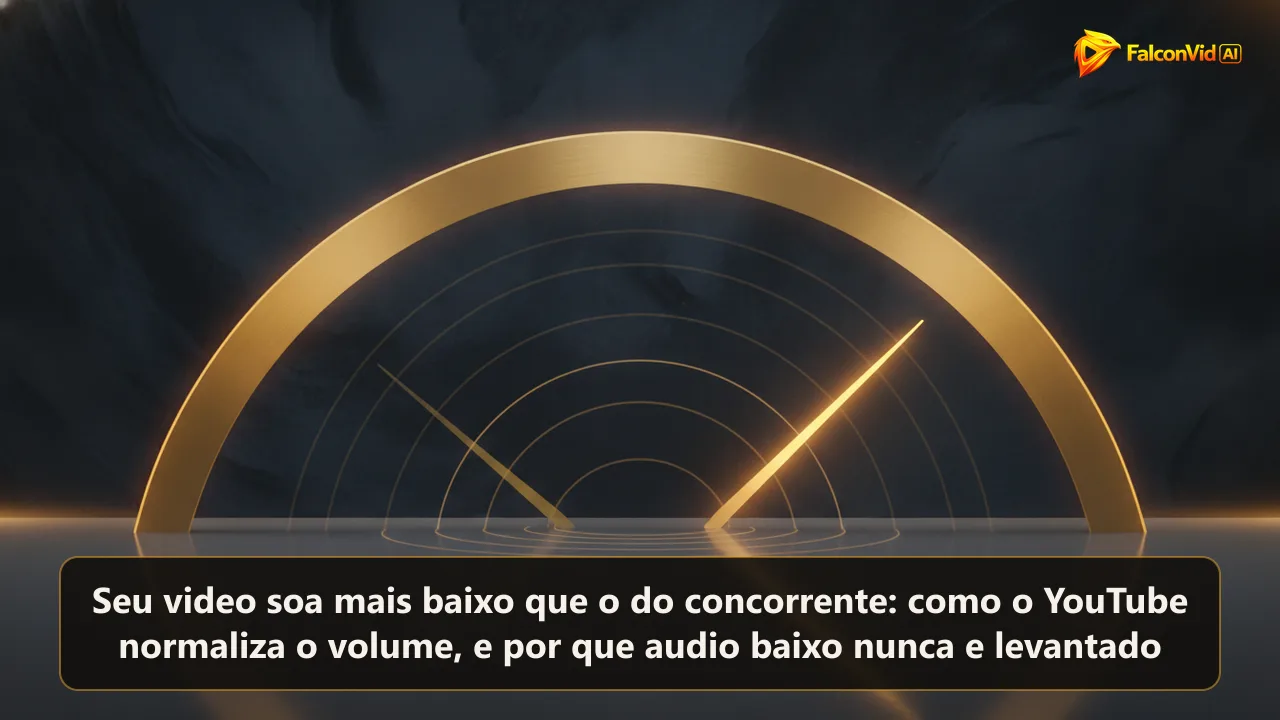 Arco dourado de um medidor de volume com um ponteiro cravado no alto da escala e outro parado bem abaixo dele.