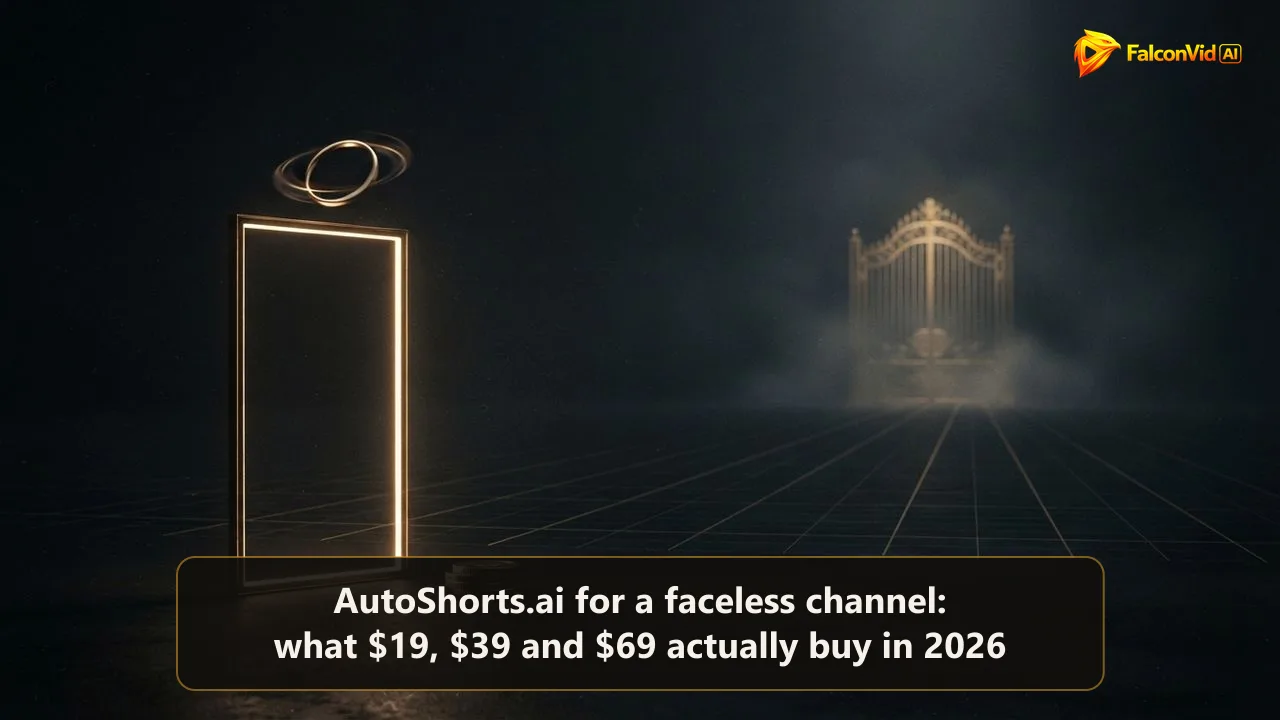 A single slim vertical golden frame alone on a dark field with a small loop ring and three tokens, and a tall golden gate far away at the end of a long path, a Shorts machine far from monetization