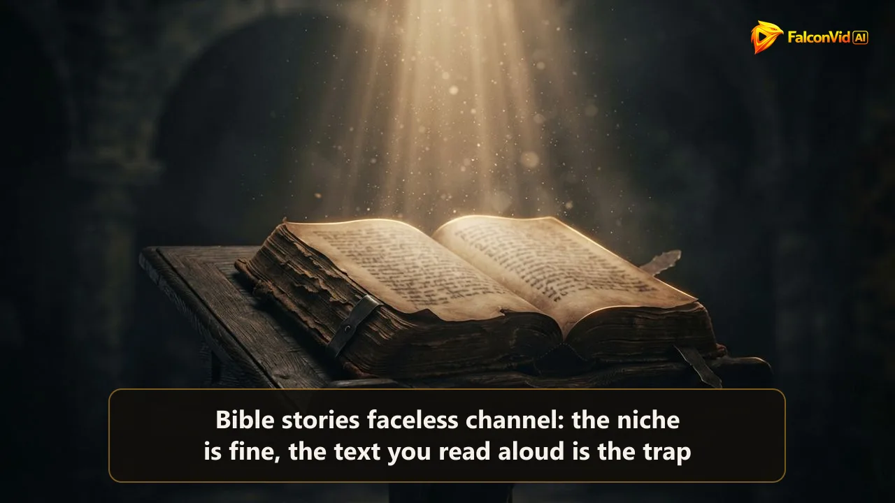 Old open book on a wooden lectern with golden light rising from its pages