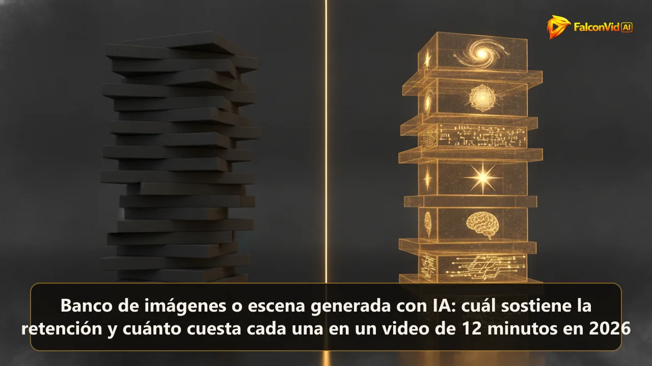 Dos pilas de fotogramas enfrentadas, la izquierda hecha de rectángulos idénticos repetidos y la derecha de cuadros dorados únicos y encendidos.