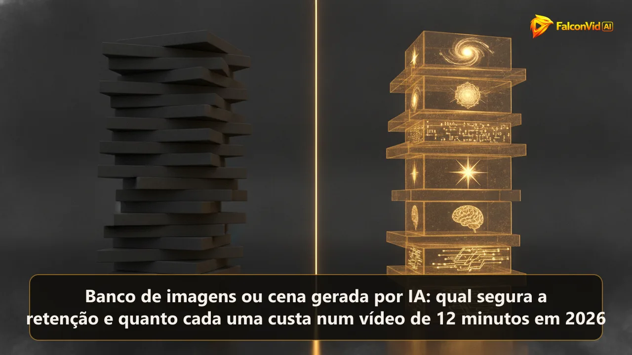Duas pilhas de fotogramas frente a frente, a da esquerda feita de retângulos idênticos repetidos e a da direita de quadros dourados únicos e acesos.