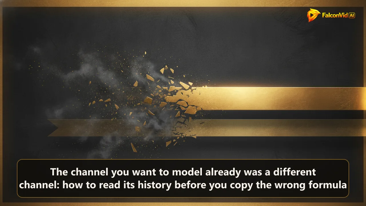 A golden timeline ribbon whose earlier half is fractured and dissolving while the later half stays solid and glowing.