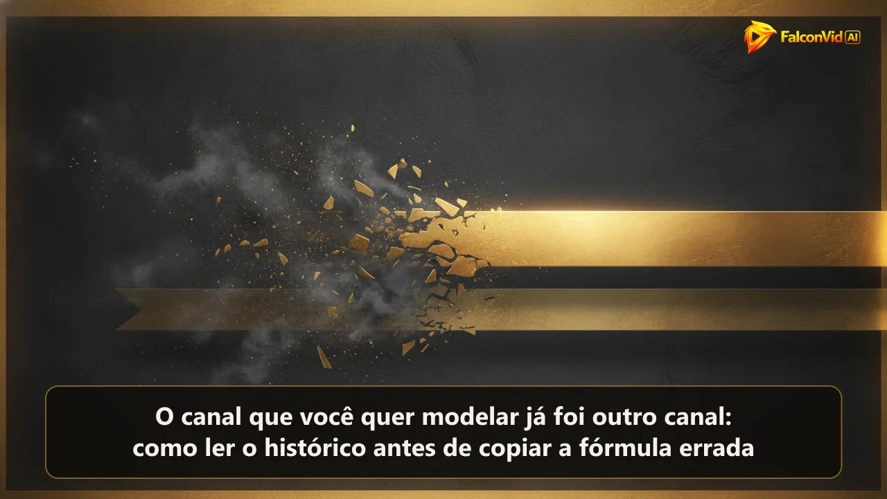 Fita dourada de linha do tempo com a metade antiga rachada e se desfazendo enquanto a metade recente segue sólida e brilhante.
