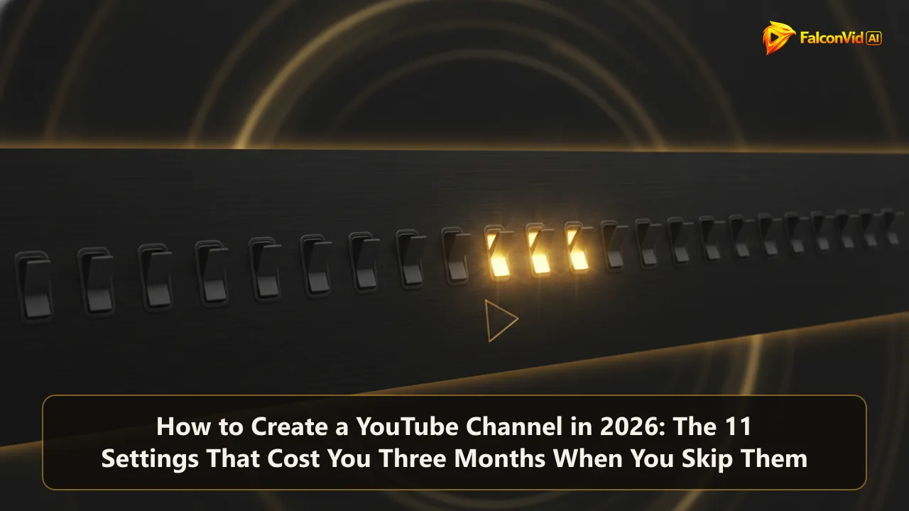 A long row of small toggle switches on a dark control panel, with only four flipped up and glowing gold.