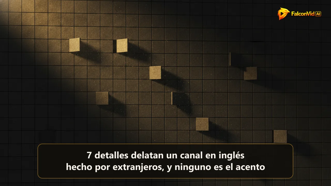 Pared de placas oscuras en alineación perfecta con siete placas giradas fuera de escuadra, reveladas por un haz de luz dorada rasante