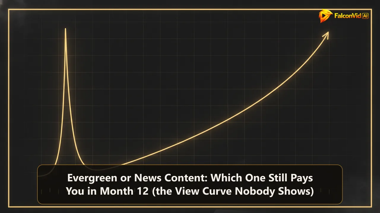 Two golden curves on a dark grid, one a tall spike that dies instantly and the other a low line that climbs and overtakes it.