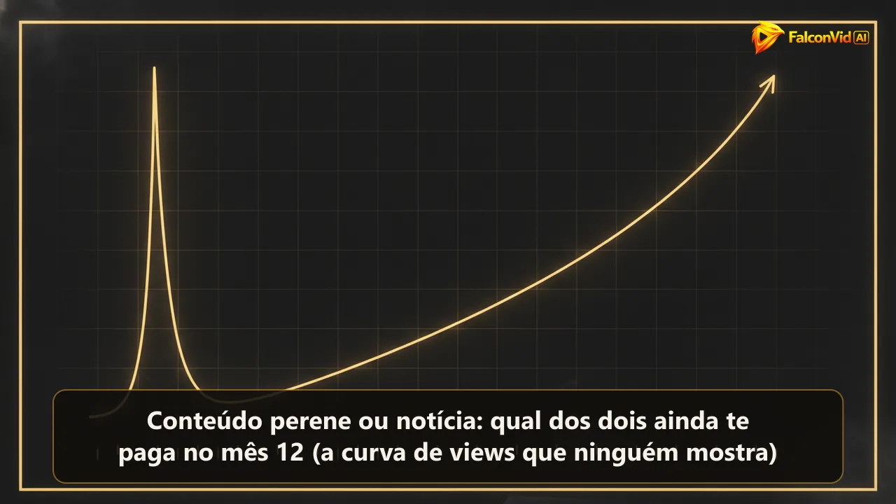 Duas curvas douradas sobre grade escura, uma sendo um pico alto que morre na hora e a outra uma linha baixa que sobe e ultrapassa a primeira.