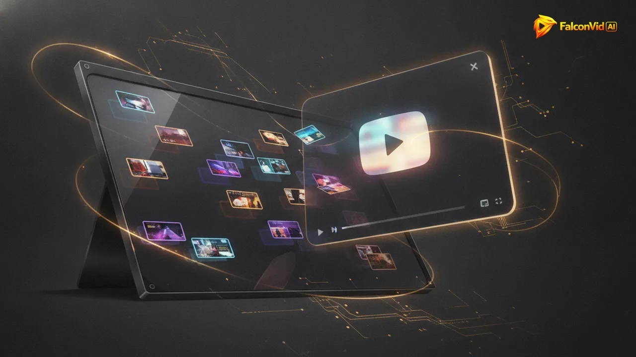 Content calendar with video cards publishing themselves to a channel automatically