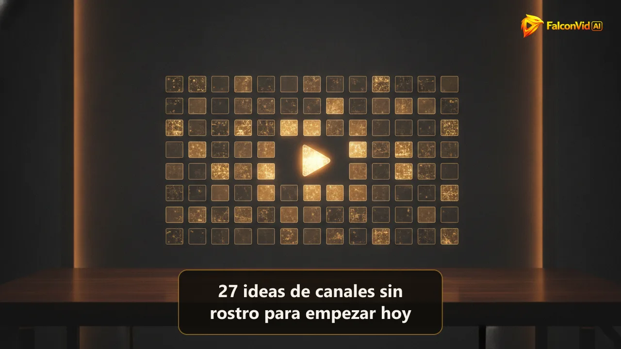 Rejilla de pantallas doradas brillando en la oscuridad con una pantalla más intensa al centro