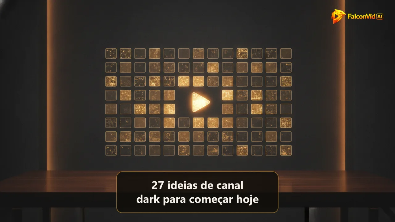Grade de telas douradas brilhando no escuro com uma tela mais forte no centro