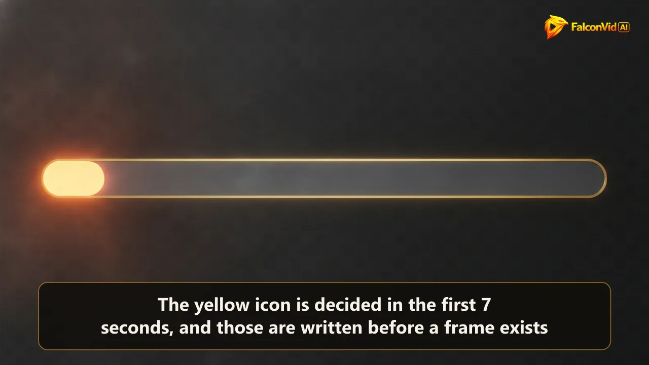 Dark editorial illustration of a timeline bar with a short glowing amber segment at the start and a long grey remainder