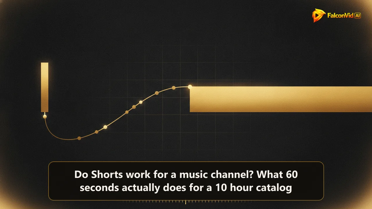 A short bright vertical golden bar connected by a curving line carrying dots to a very long horizontal golden band.