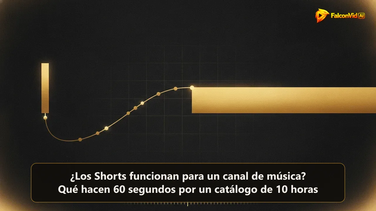 Una barra dorada vertical corta conectada por una línea curva con puntos a una banda dorada horizontal muy larga.