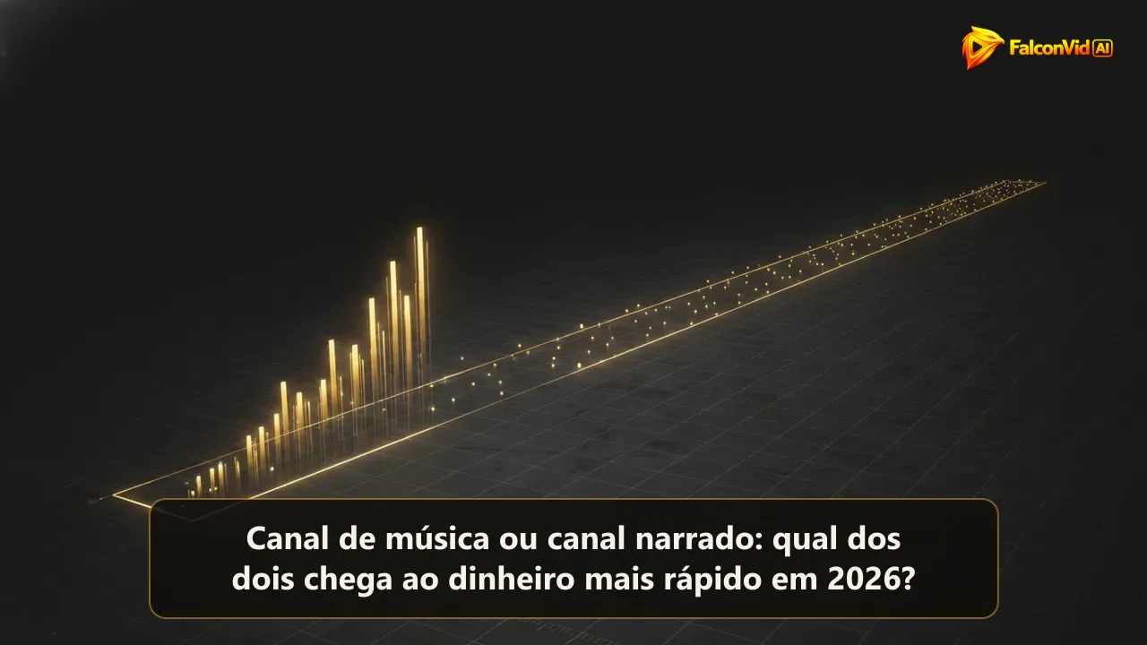 Dois caminhos dourados saindo de um ponto, um curto e íngreme, outro longo e raso chegando à borda oposta.