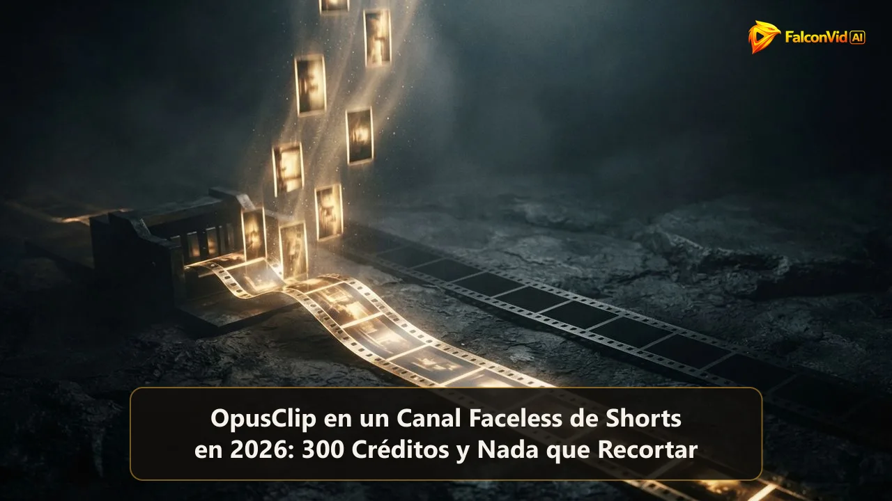 Una tira de película dorada cortada en cuadros verticales cortos junto a una tira vacía, sobre un fondo oscuro