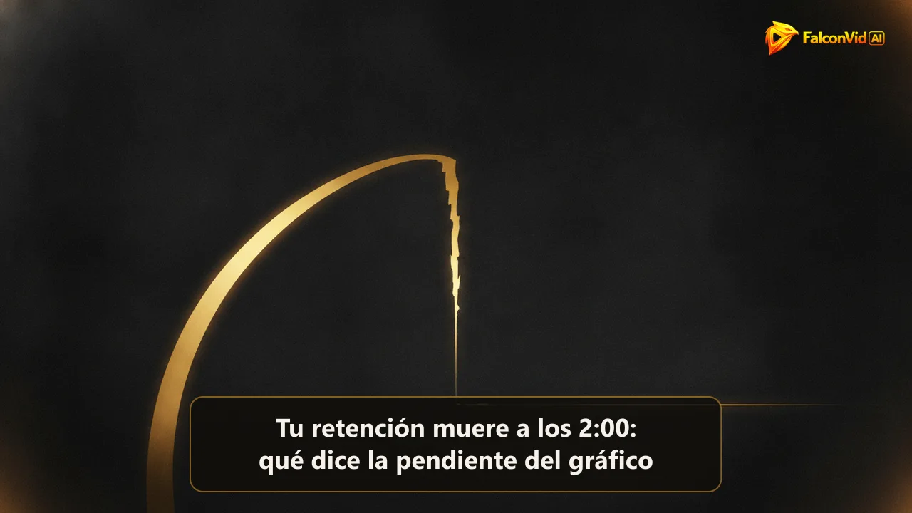 Una curva dorada firme cruzando un vacío oscuro y luego quebrándose en una caída vertical al borde de un precipicio invisible.