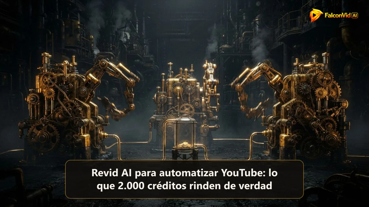 Tres máquinas doradas trabajando en el piso oscuro de una fábrica, conectadas a un tanque diminuto casi vacío de monedas doradas brillantes