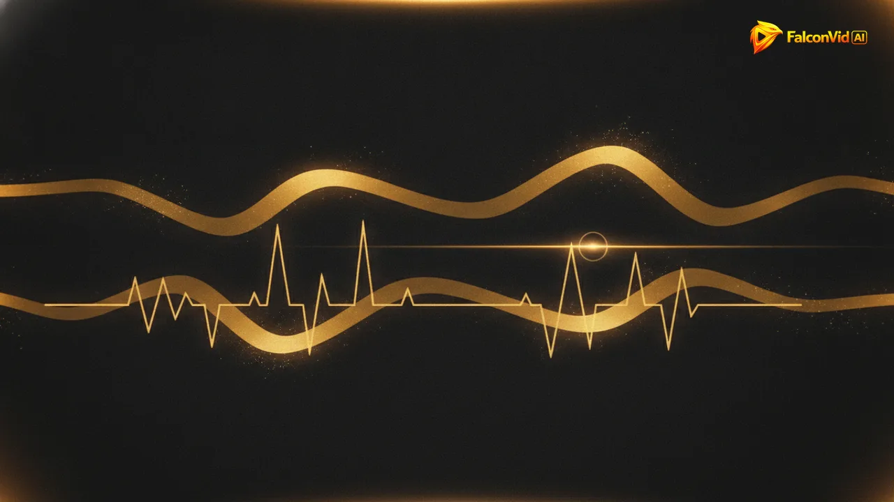 Three overlapping golden waveforms, two of them identical and the third clearly different, with a scanning ring sweeping across.