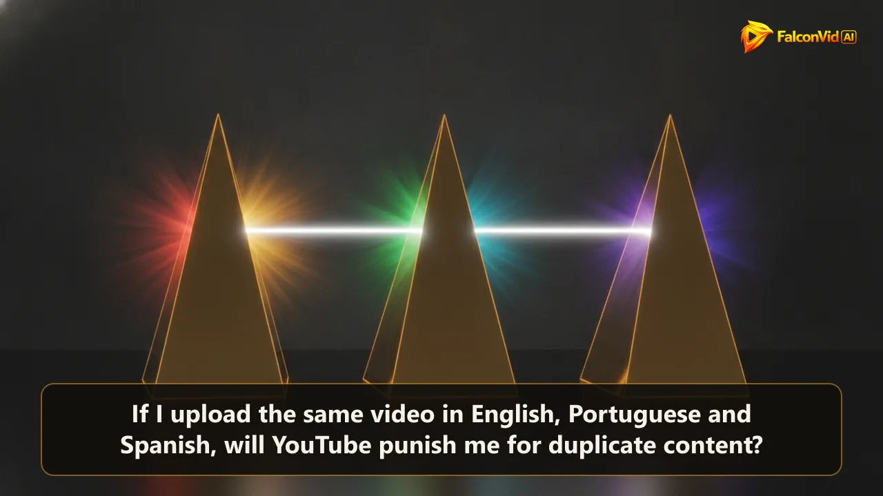 Three identical golden prisms in a row, each one splitting the same white beam into a different colour spectrum.