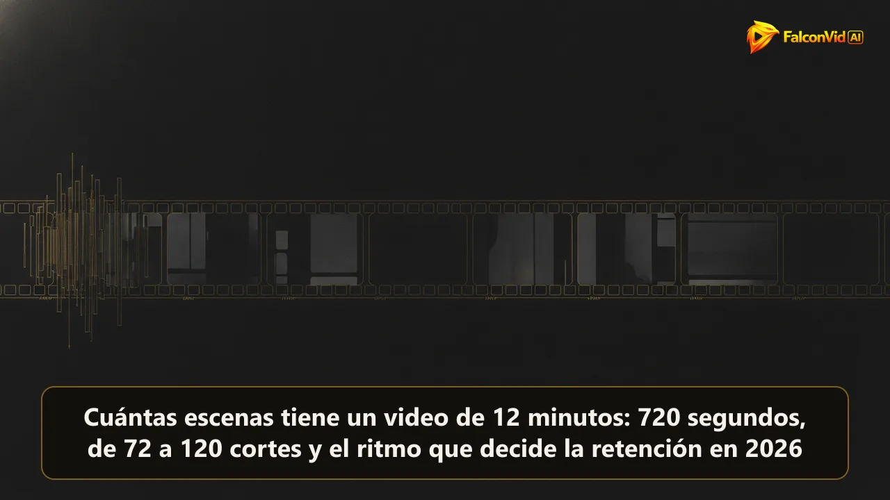 Una larga tira de película dividida en segmentos desiguales, apretados al inicio y ensanchándose en bloques calmos más adelante.