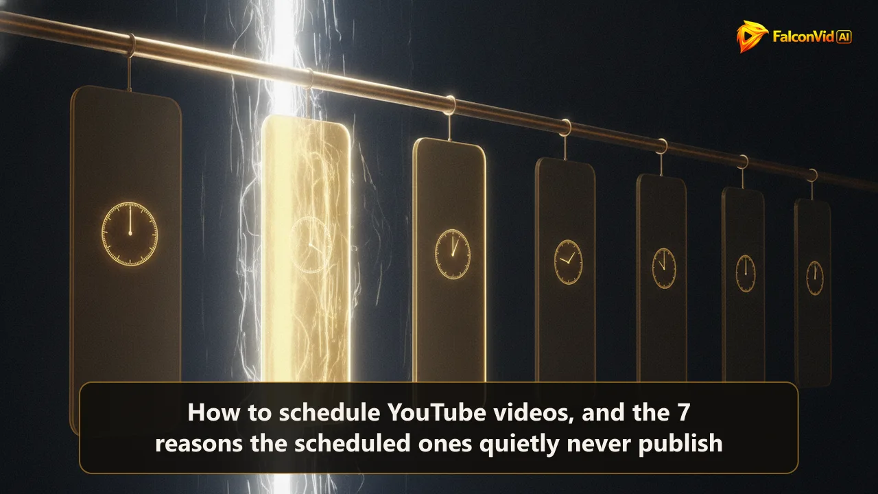 A line of translucent golden rectangles waiting on a luminous rail while the first one crosses a portal of light.