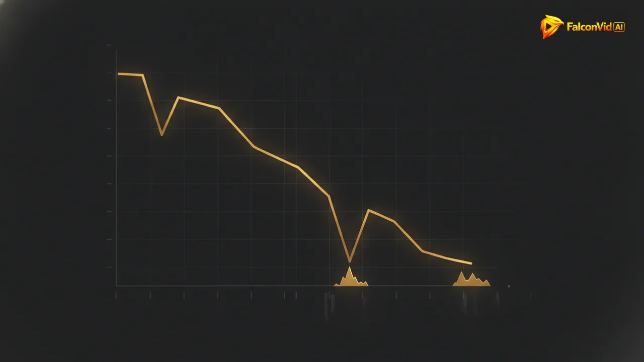 A golden retention curve on a dark grid dropping sharply in the first seconds and dropping again further along.