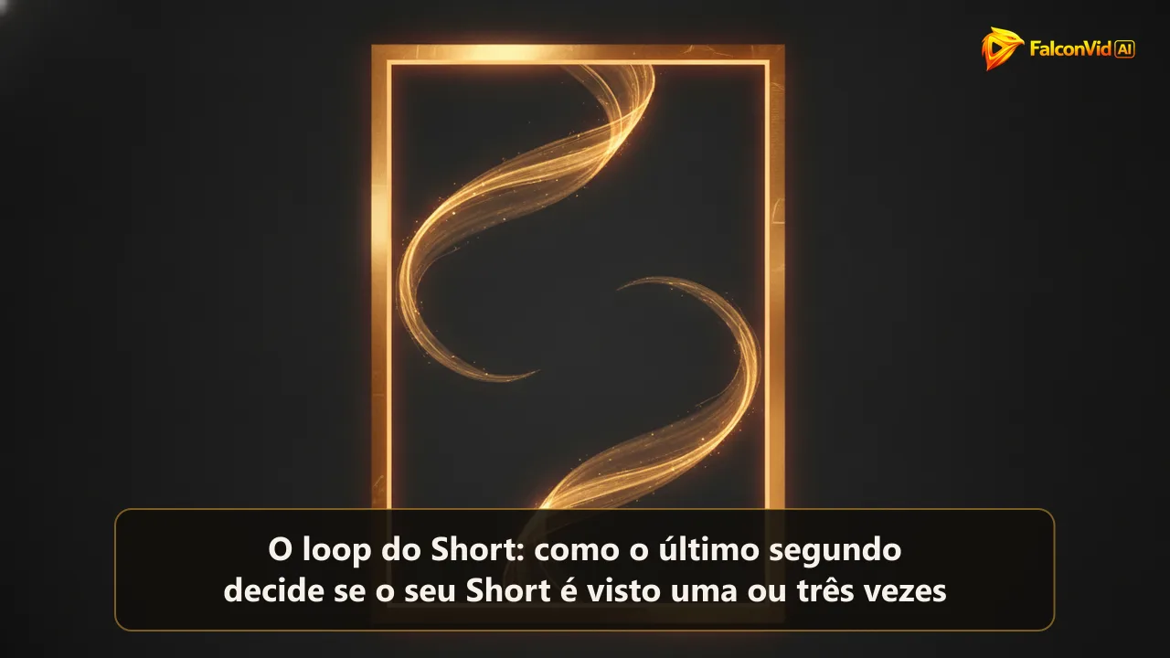 Quadro vertical dourado com uma fita brilhante saindo por baixo e voltando por cima, formando um circuito fechado.