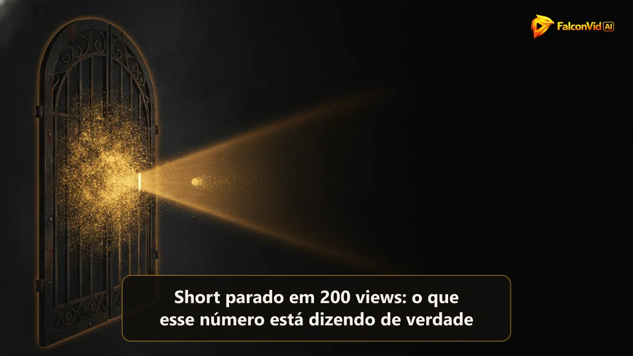 Um aglomerado de partículas douradas pressionado contra um portão estreito, com uma única partícula atravessando para um feixe de luz que se abre.