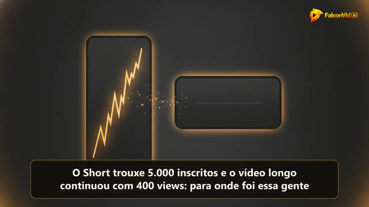Um painel vertical alto e aceso com uma linha subindo forte, ao lado de um painel horizontal pequeno e apagado com uma linha reta, separados por um vão escuro.