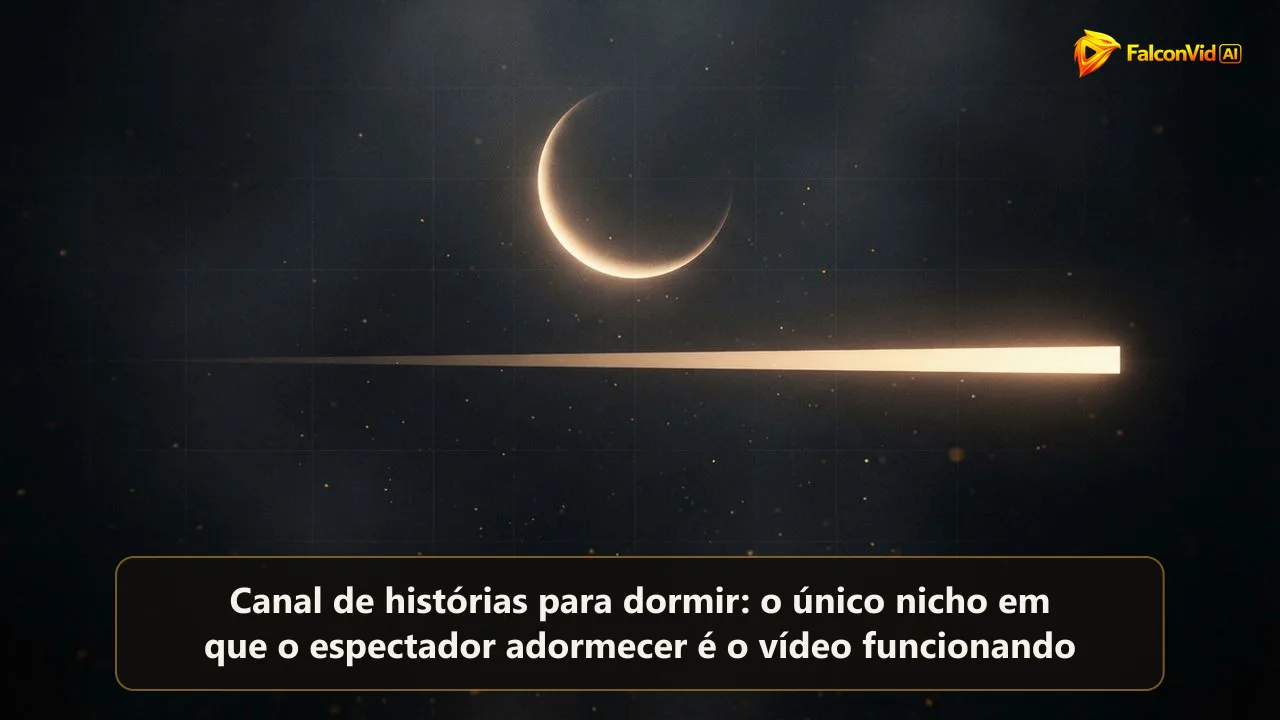 Lua crescente de luz quente sobre uma barra horizontal que engrossa para a direita, o tempo de exibição enchendo enquanto o ouvinte adormece
