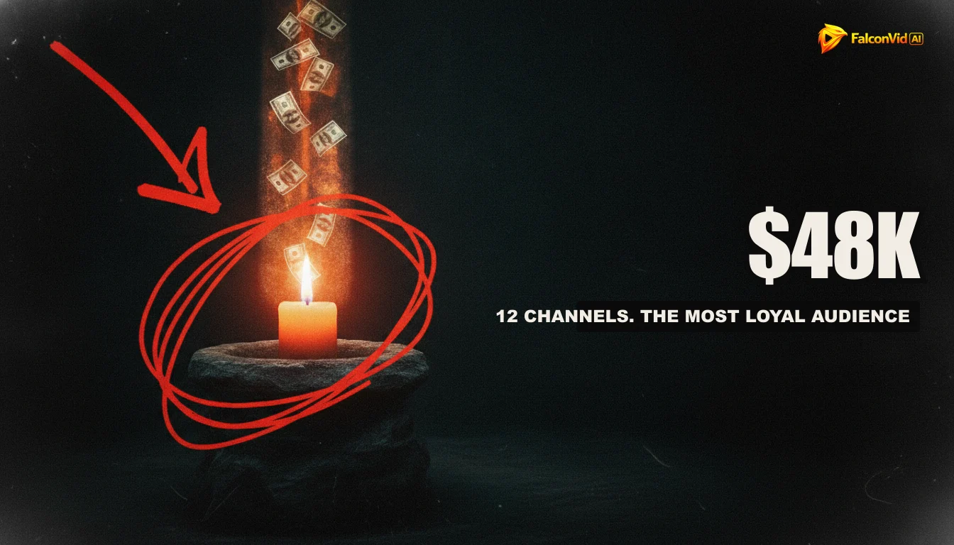 An ethereal digital art image depicting spiritual symbols, a serene landscape, and a subtle YouTube play button icon, representing the intersection of faith and online content.