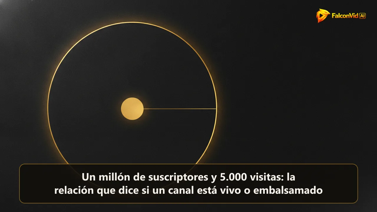 Un círculo dorado enorme y tenue con un círculo pequeño y muy brillante dentro, unidos por una línea de medida.