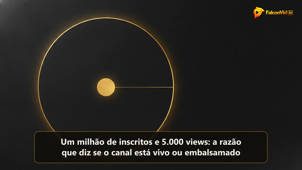 Um círculo dourado enorme e fraco com um círculo pequeno e muito brilhante dentro, com uma linha de medida.