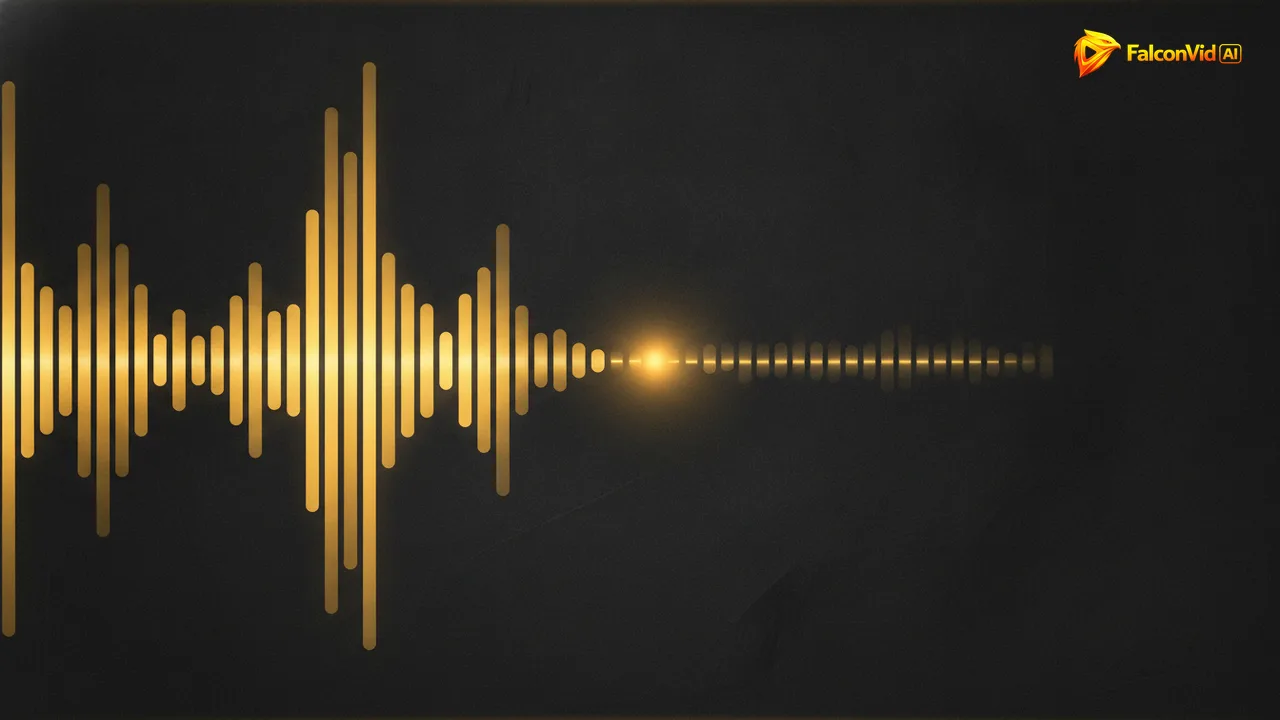 A row of tall pulsing golden bars on the left flattening into a faint straight line on the right.