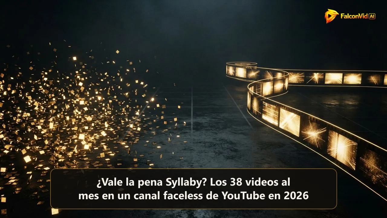 Decenas de pequeños cuadrados dorados dispersos sobre un fondo oscuro junto a una sola película dorada larga y continua, muchos clips cortos frente a un video largo