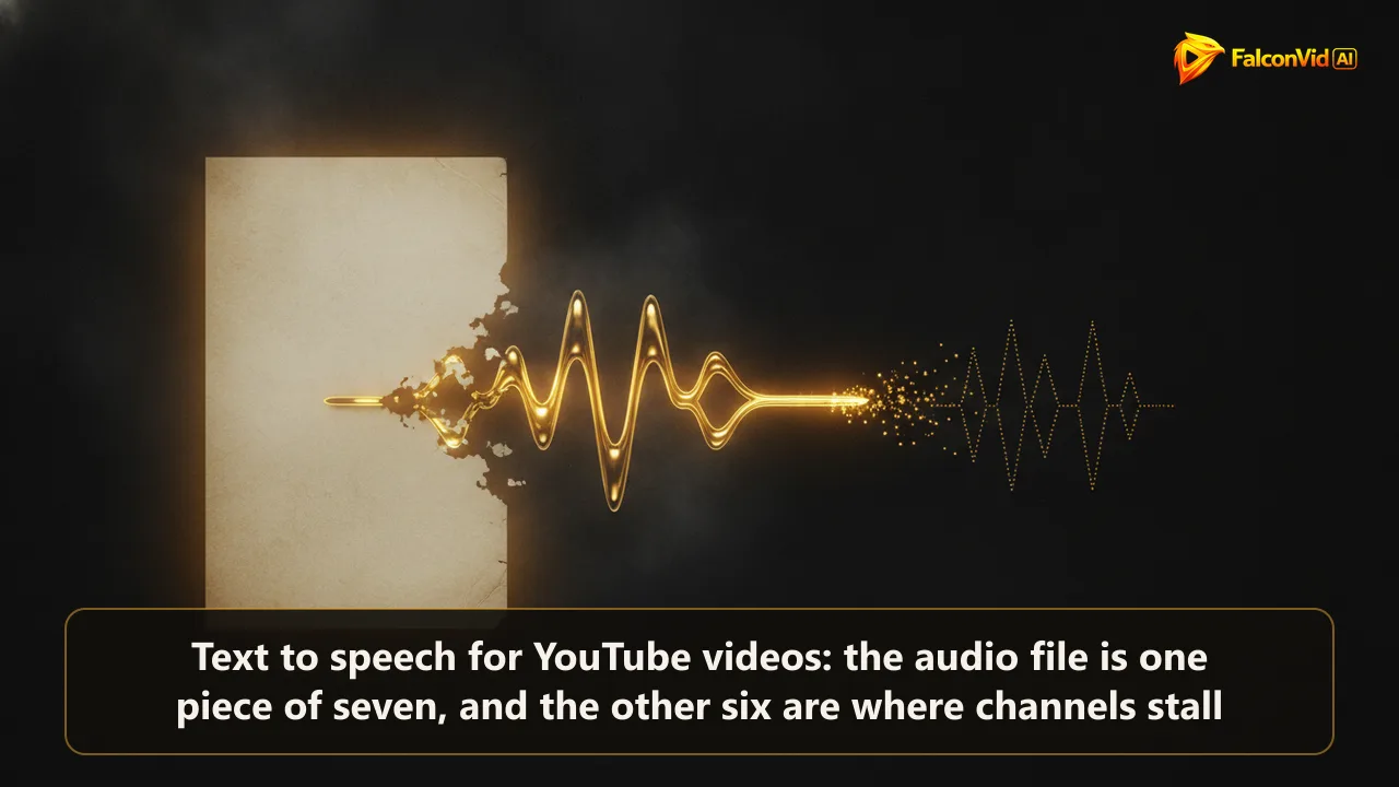 A sheet of text dissolving into a golden sound wave that stops in mid air before reaching the other side.