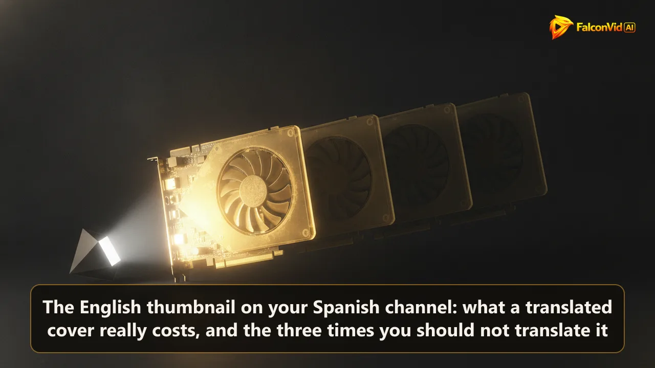 Three identical glowing golden video cards in a row, the first crisp and readable, the second and third faded and dim, with a small prism of light falling only on the first.