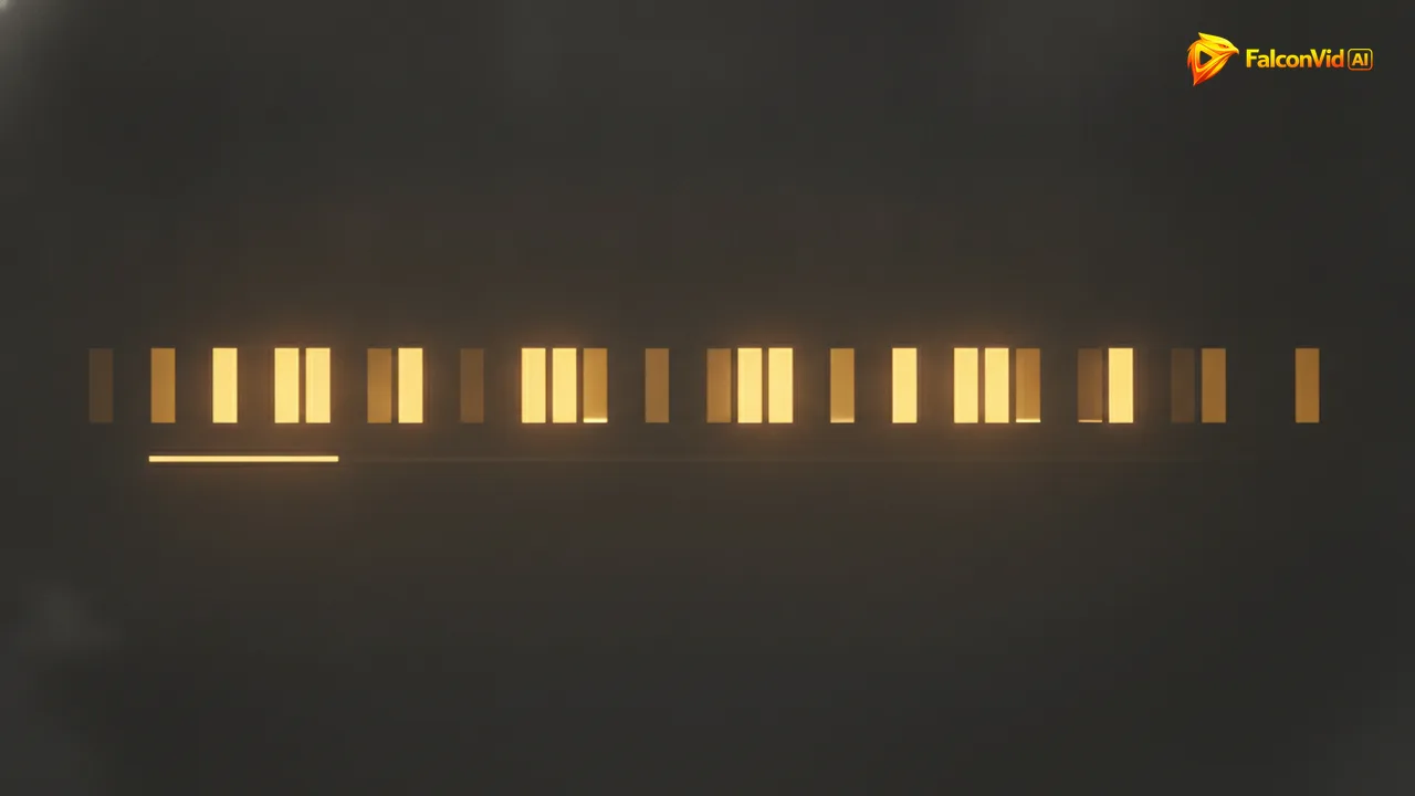 Una fila de espacios de anuncio brillantes sobre fondo oscuro, con varios apagados en ámbar, que representa los anuncios limitados en un video de true crime