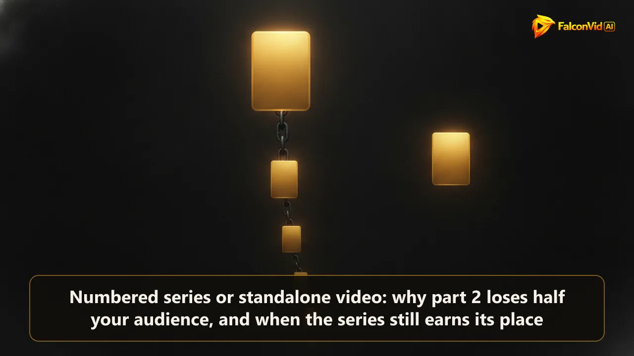 A chain of golden panels fading into the dark, with one bright unconnected panel standing alone beside them.