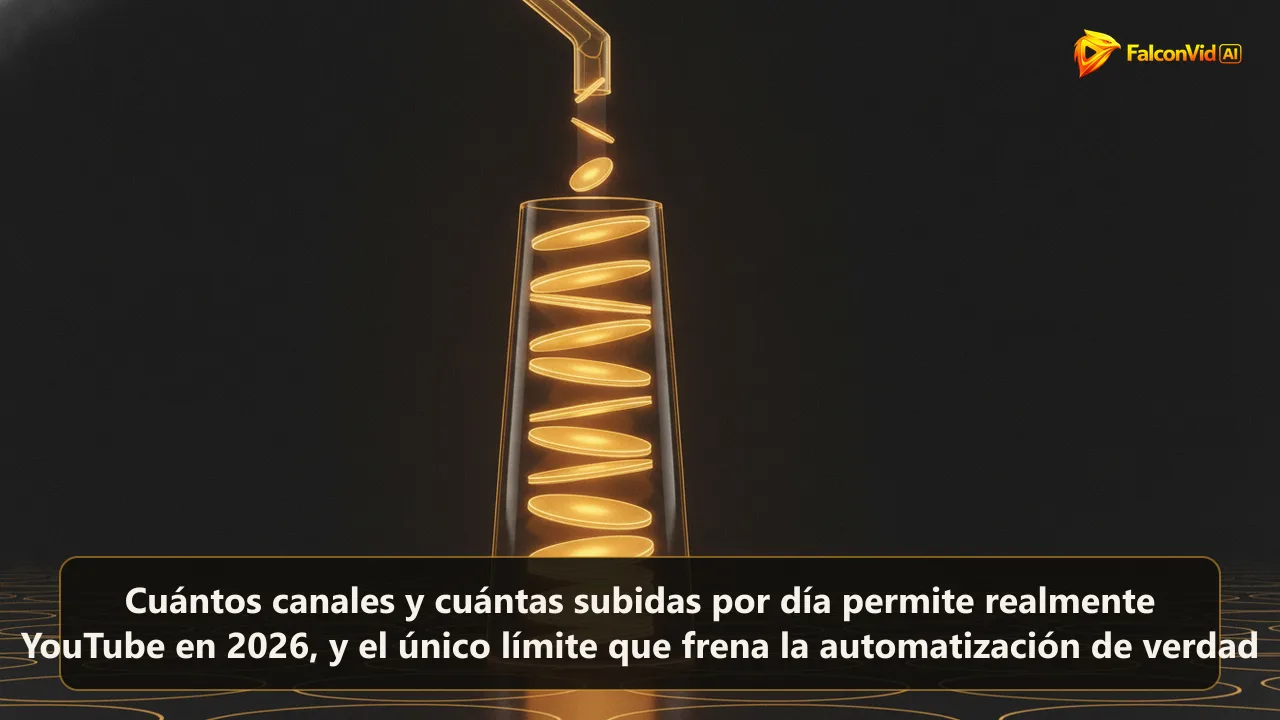 Un recipiente dorado translúcido casi lleno de fichas brillantes mientras un conducto suelta las últimas.
