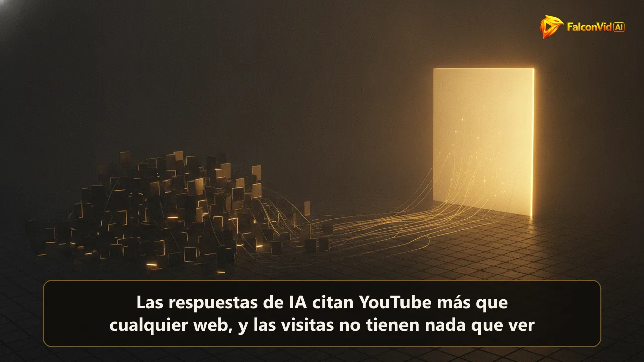 Ilustración de muchos fotogramas de vídeo apagados y unos pocos alimentando un panel de respuesta iluminado