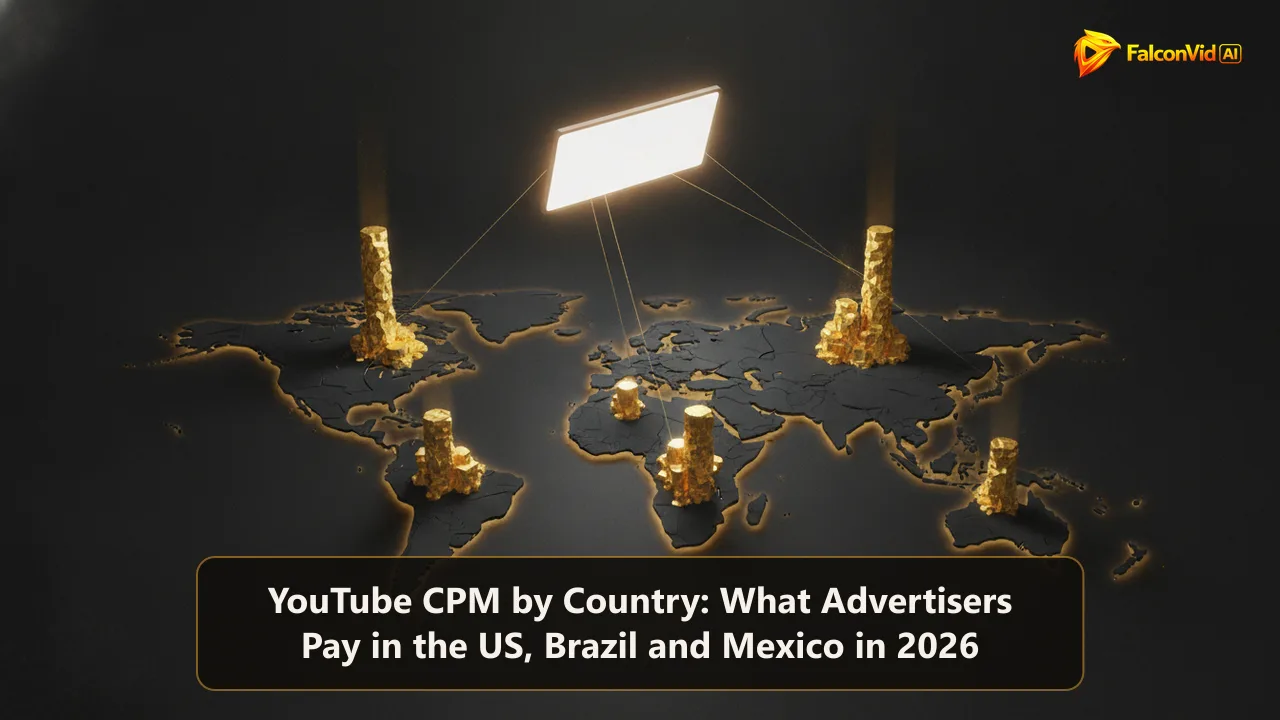 Stacks of golden coins of very different heights rising from a dark abstract world map, with light beams connecting the tallest ones to a glowing screen frame.