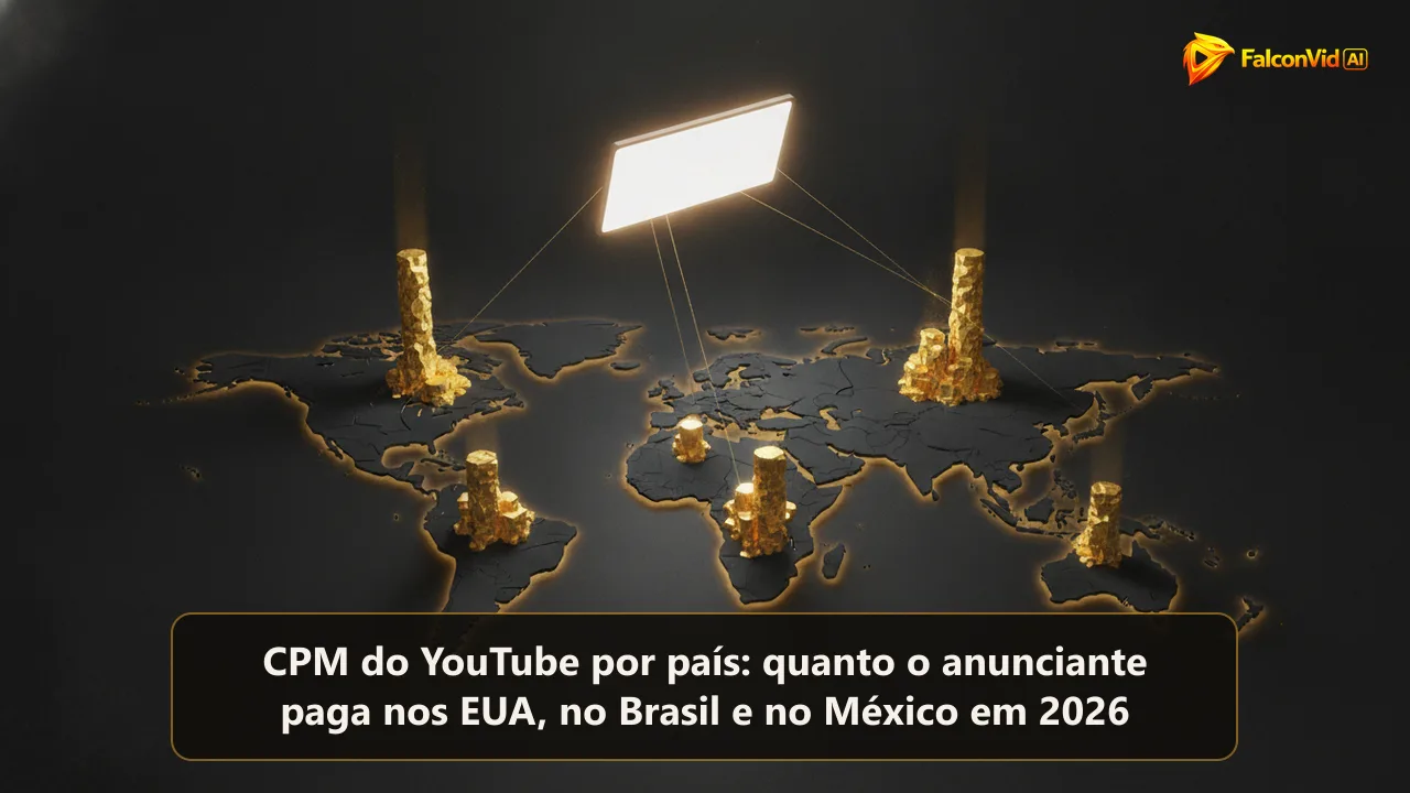 Pilhas de moedas douradas de alturas muito diferentes saindo de um mapa-múndi escuro, com feixes de luz ligando as maiores a uma tela retangular acesa.