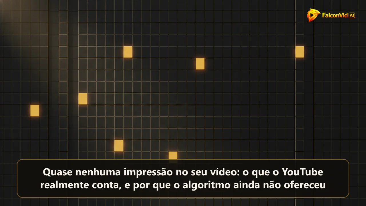 Uma parede de miniaturas escuras em que só cinco ou seis brilham em dourado sob um facho estreito de luz.