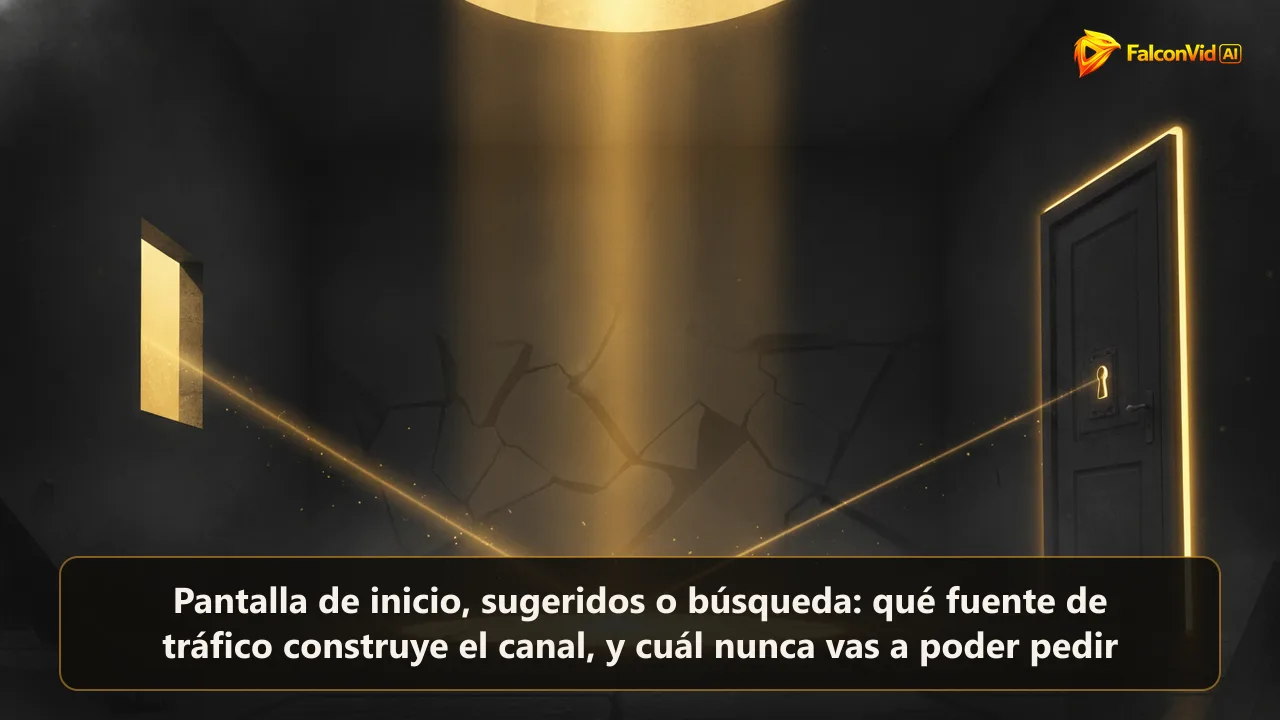 Tres haces dorados de anchos distintos entrando en una sala oscura y convergiendo en un único punto brillante.