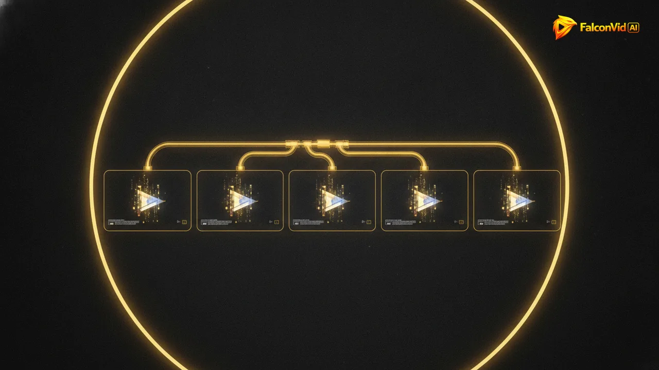 One pipeline publishing the same video to five platforms at once