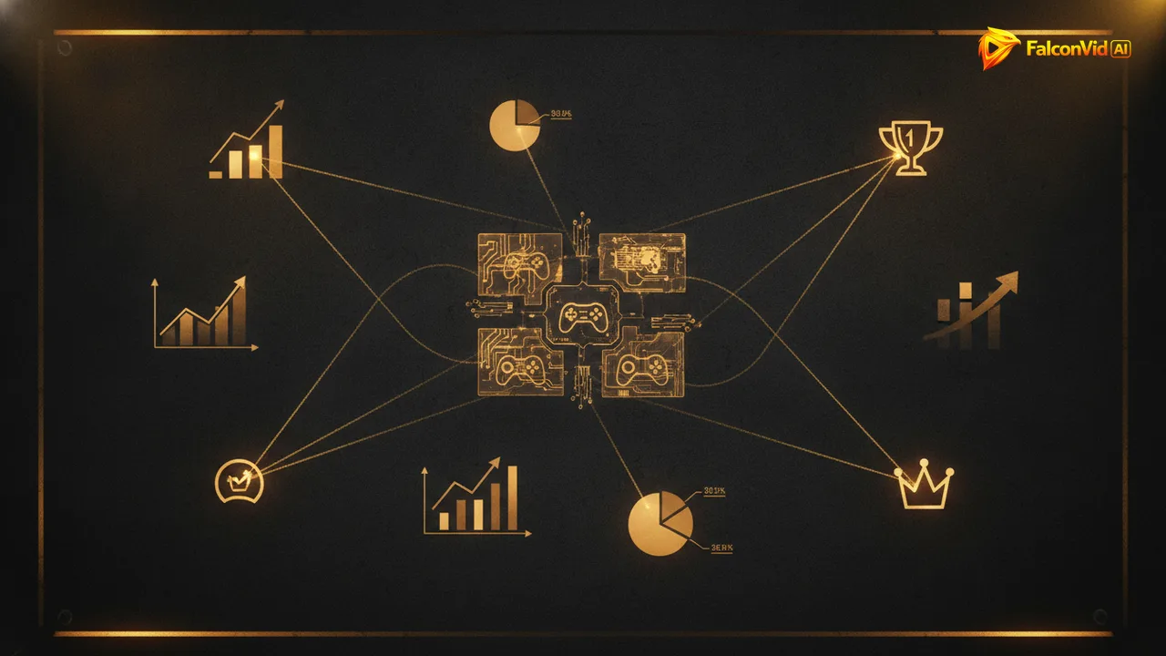 Evidence board connecting winning video patterns with golden threads